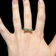 14K Yellow Gold Emerald and White Zircon Ring Size 8 3/4