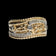 10K Yellow & White Gold Diamond Woven Work Statement Band / Ring Size 6