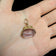 9K Yellow Gold Filigree Amethyst Spinning Watch Fob Pendant