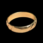 14K Yellow Gold Scalloped Design Band Ring Size 5