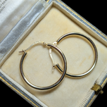 10K Yellow Gold Classic Hoops 1"