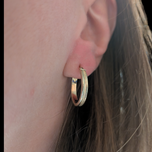 10K Yellow Gold Hoop Earrings Italy