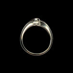 14K White Gold Diamond Bypass / Channel Set Ring Size 7 1/4