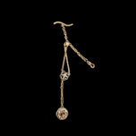 Antique Victorian Gold Filled Watch Fob Accessory With Sphere GAD & Co