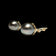 14K Yellow Gold Tahitian Black Pearl & Diamond Drop Hinge Hoop Earrings