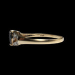 10K Yellow Gold Diamond & Sapphire Marquise Split Shank Ring Size 7 1/2