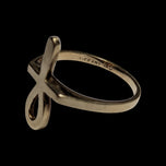 10K Yellow Gold Egyptian Ankh Ring Size 6.5