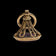 Victorian Gold Filled Open Work Purple Glass Fob