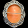 14K White Gold Right Facing Filigree Cameo Brooch