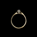 14K Yellow Gold 0.18 CT Diamond Solitaire Ring Size 9 1/2