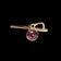 Antique 9CT Yellow Gold Oval Cut Almandine Garnet Minimalist Statement Ring Size 5.5