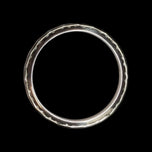 Art Deco 14K White Gold Forget me Not Band with Decorative Ridge Size 5.5