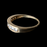14K Gold Channel Set Diamond Ring Size 5 1/2