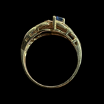 18K Sapphire and Diamond Snake Ring Size 6.5