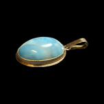 14K Yellow Gold Larimar Pendant