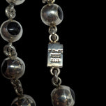 Mexico Sterling Silver & Resin Link Chain Bracelet