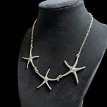Sterling Silver Starfish Statement Necklace