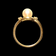14K Yellow Gold Cultured Pearl & Diamond JWD / Birks Ring Size 6