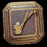 10K Yellow Gold Golf Clubs and Pearl Charm