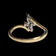 10K Two Tone Diamond & Sapphire Waterfall Bypass Ring Size 7 1/4