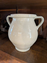 Antique French Earthenware Faience Ceramic Vase / Jar