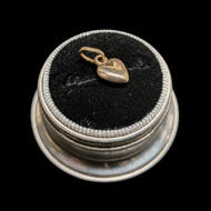 10K Yellow Gold Hollow Heart Charm Pendant