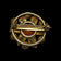 Gold Filled Flower Brooch with Agate Cabochon