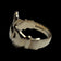 Large 9K Yellow Gold Scottish / Irish Claddagh Ring Size 6 1/4