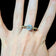 T. Plodowski Sterling Silver, 14K Gold & CZ Tension Set Bypass Solitaire Ring Size 7 1/2