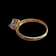 14K Gold Triangle Cut Purple CZ Ring Size 5.5