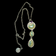 Sterling Silver & Green Lace Onyx & Amethyst Necklace
