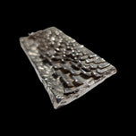 Signed "Shingled Roof" Sterling Silver Brutalist Brooch