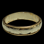 18K Yellow & White Gold Two Tone Birks Band Ring Size 6 1/4