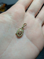10K Yellow Gold Turtle Charm Pendant