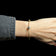 10K Yellow Gold Diamond Bangle Bracelet with White Gold Face