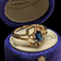 10K Yellow Gold Art Deco Sapphire Ring Size 5 1/2