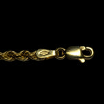 18K Yellow Gold Rope Chain 15.5"