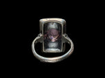 Art Deco Sterling & Purple Glass Ring Size 4 3/4