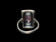 Art Deco Sterling & Purple Glass Ring Size 4 3/4