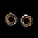 10K Tri Gold: Yellow, Rose & White Gold Circle Knot Stud Earrings