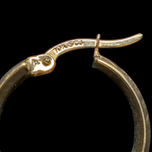 10K Yellow Gold Etched Hoop Earrings