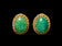 14K Yellow Gold Jadeite Cabochon Earrings
