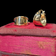 10K Yellow Gold Chunky Stepped Edge Hoop Earrings