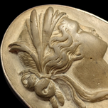 Antique Victorian 19th Century Grand Tour Silver Shelled Lava Stone High Relief Cameo Brooch