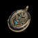Antique Gold Filled Mourning Sailor Etched Anchor Locket With Turquoise and Seed Pearls