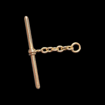 14K Yellow Gold T Bar for Watch Fob Chain