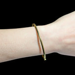 10K Yellow Gold Bangle Bracelet with Rope Border 2.7mm
