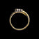 18K Yellow Gold Three Diamond Bypass Ring - Tiffany Snake Ring Inspired Size 4 3/4