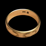 Antique 14K Yellow Gold Ring Etched With Design Size 6