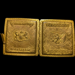 Antique Victorian Era Etched Brass Needle / Stamp Case from England British Lion